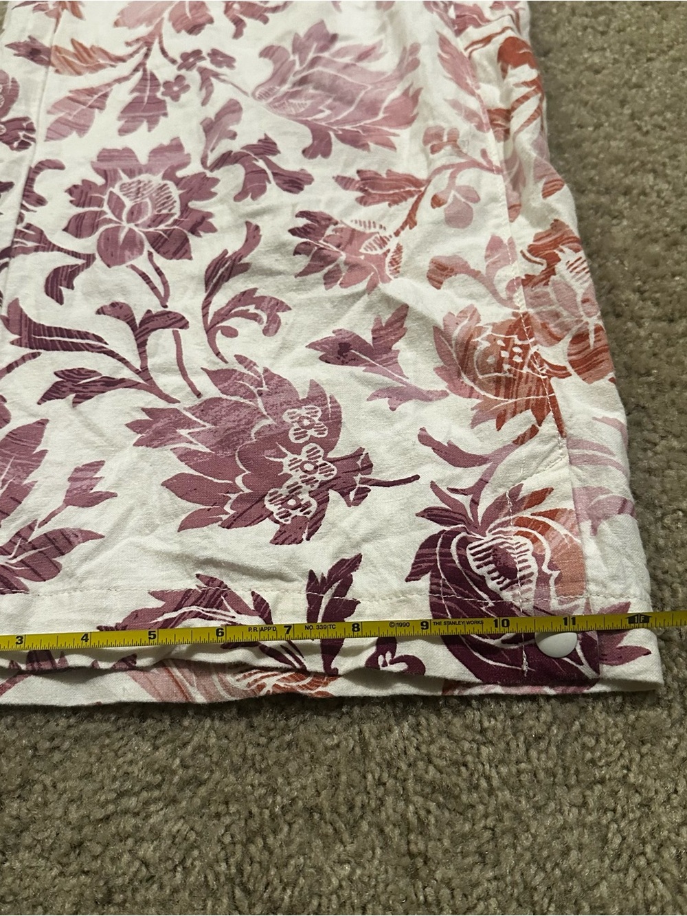 Pilcro Anthropologie Linen Blend Floral Wide Leg Resort Vacay Pants Medium Flare - Picture 9 of 13